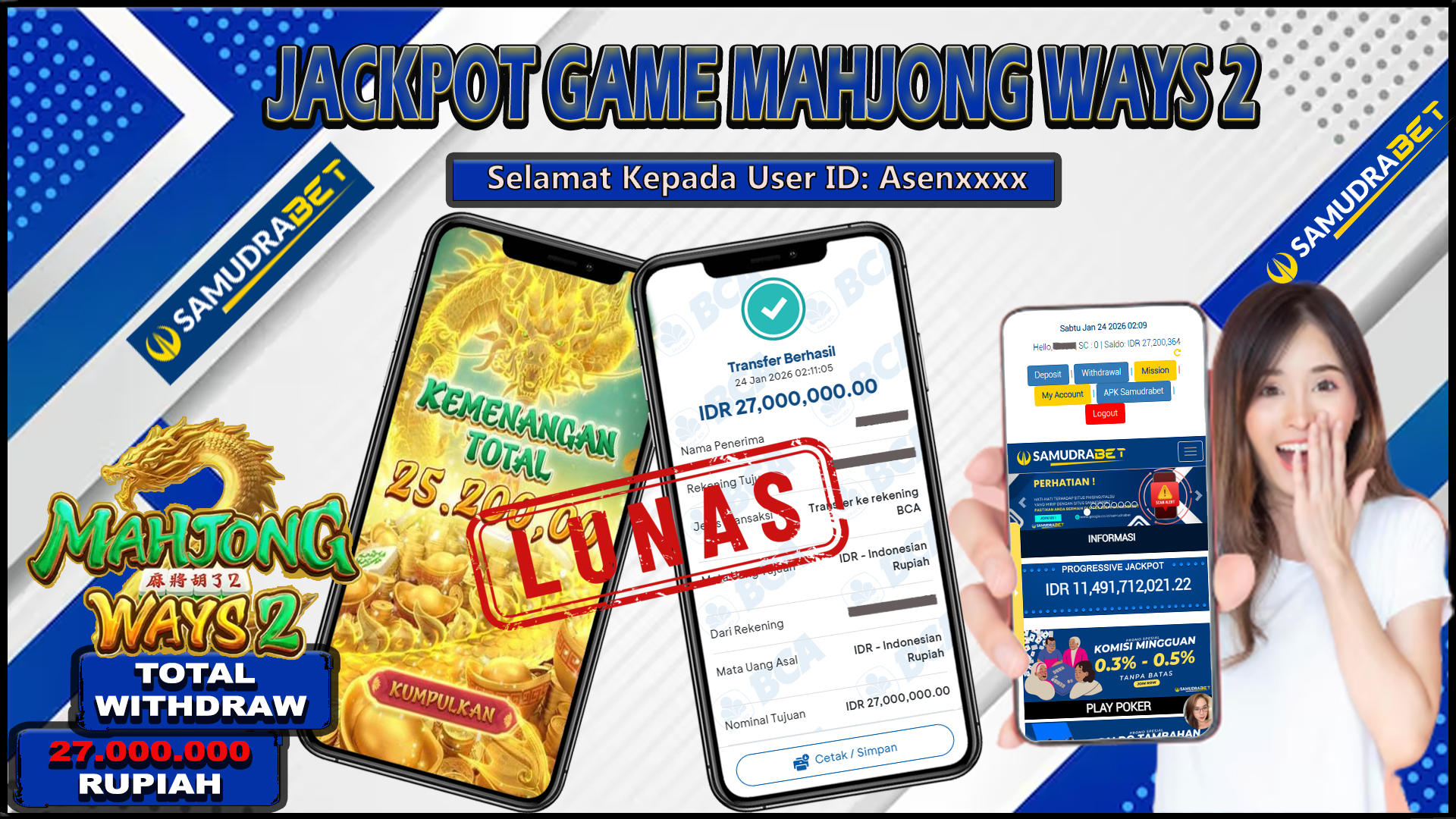 Samudrabet Jackpot Slot Rp 27.000.000 ~ Lunas