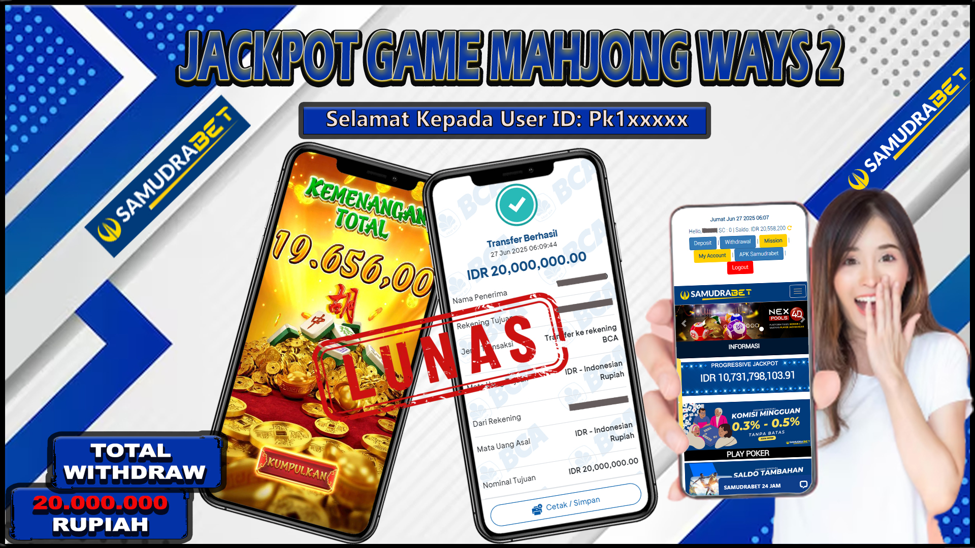 Samudrabet Jackpot Slot Rp 20.000.000 ~ Lunas