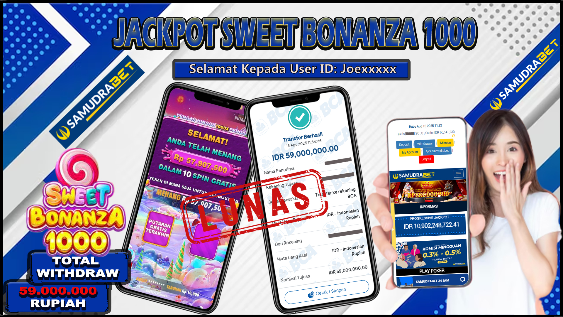 Samudrabet Jackpot Slot Rp 59.000.000 ~ Lunas