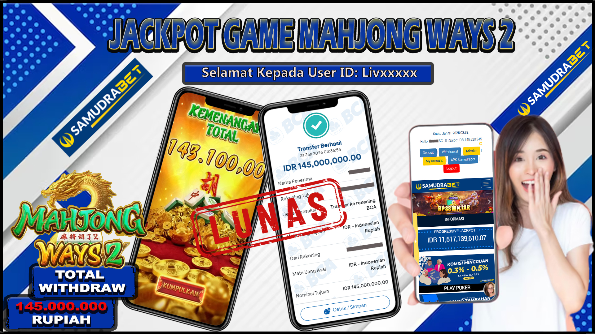 Samudrabet Jackpot Slot Rp 145.000.000 ~ Lunas