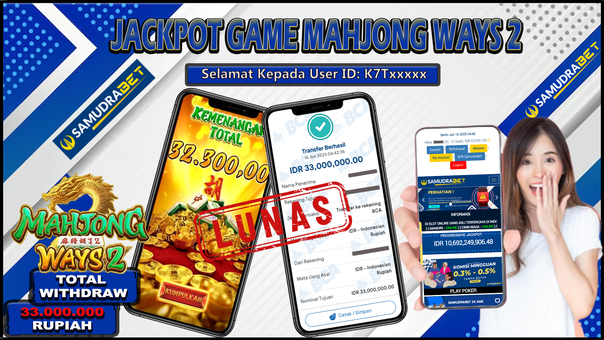 Samudrabet Jackpot Slot Rp 33.000.000 ~ Lunas
