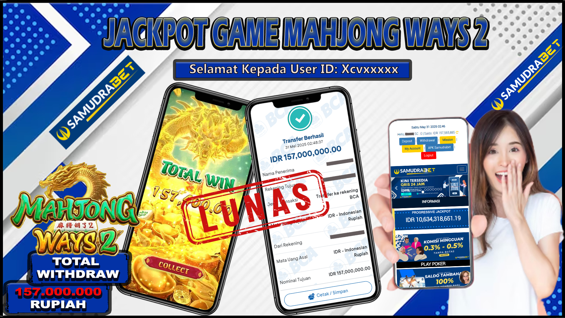 Samudrabet Jackpot Slot Rp 157.000.000 ~ Lunas